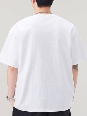 Men's Plus Size Solid Color Casual Loose T-Shirt