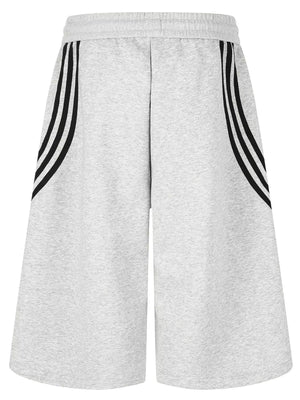 Men's Striped Wide-Leg Cropped Pants