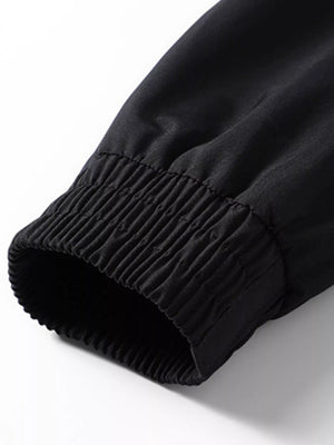 Men's Racing-Inspired Zip Up Bomber Jacket