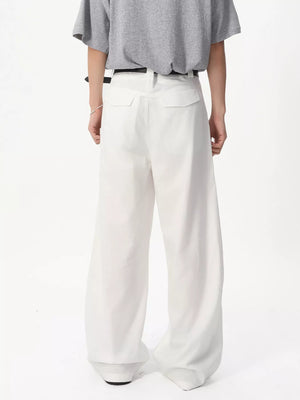 Men's Wide Leg Pleated Pants