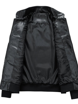 Men's Plus Size Racing-Inspired Zip Up Jacket