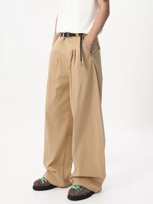 Men's Wide Leg Pleated Pants