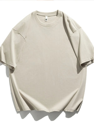 Men's Plus Size Solid Color Casual Loose T-Shirt