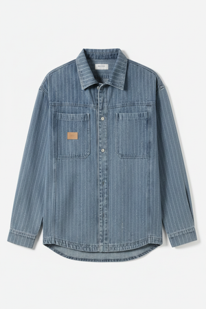 Striped Casual Denim Shirt
